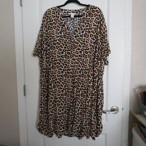 loose fitting leopard print dress